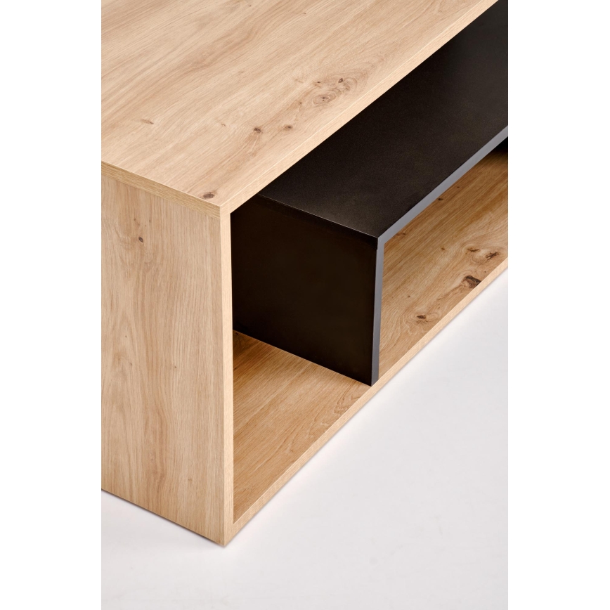 Tavolino da salotto NOTE 90x51 cm nero/rovere artisan