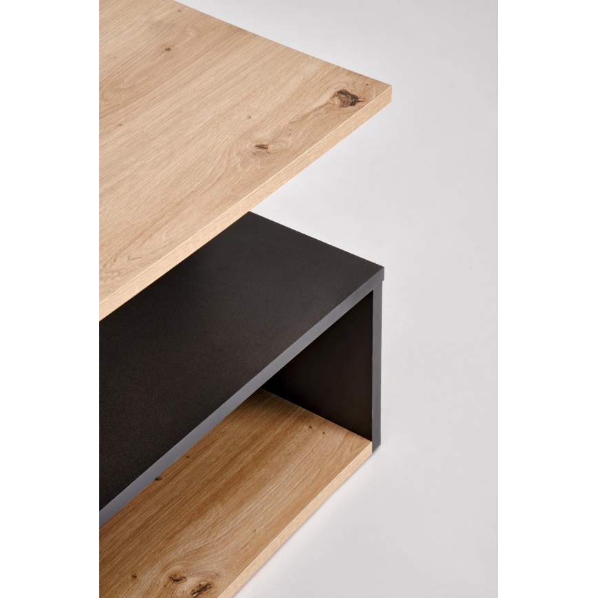 Tavolino da salotto NOTE 90x51 cm nero/rovere artisan