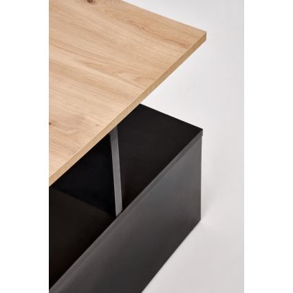 Tavolino da salotto NOTE 90x51 cm nero/rovere artisan
