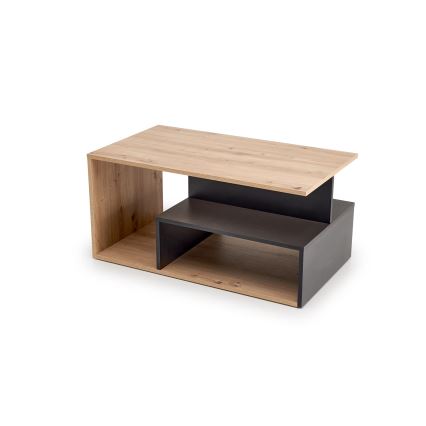 Tavolino da salotto NOTE 90x51 cm nero/rovere artisan