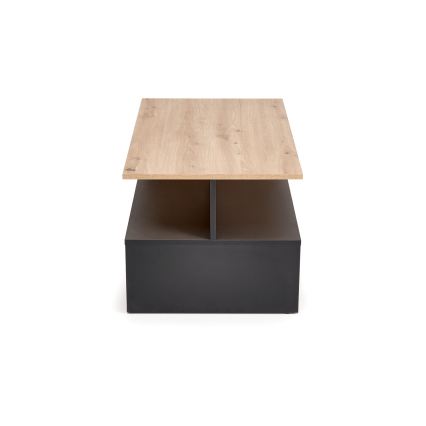Tavolino da salotto NOTE 90x51 cm nero/rovere artisan