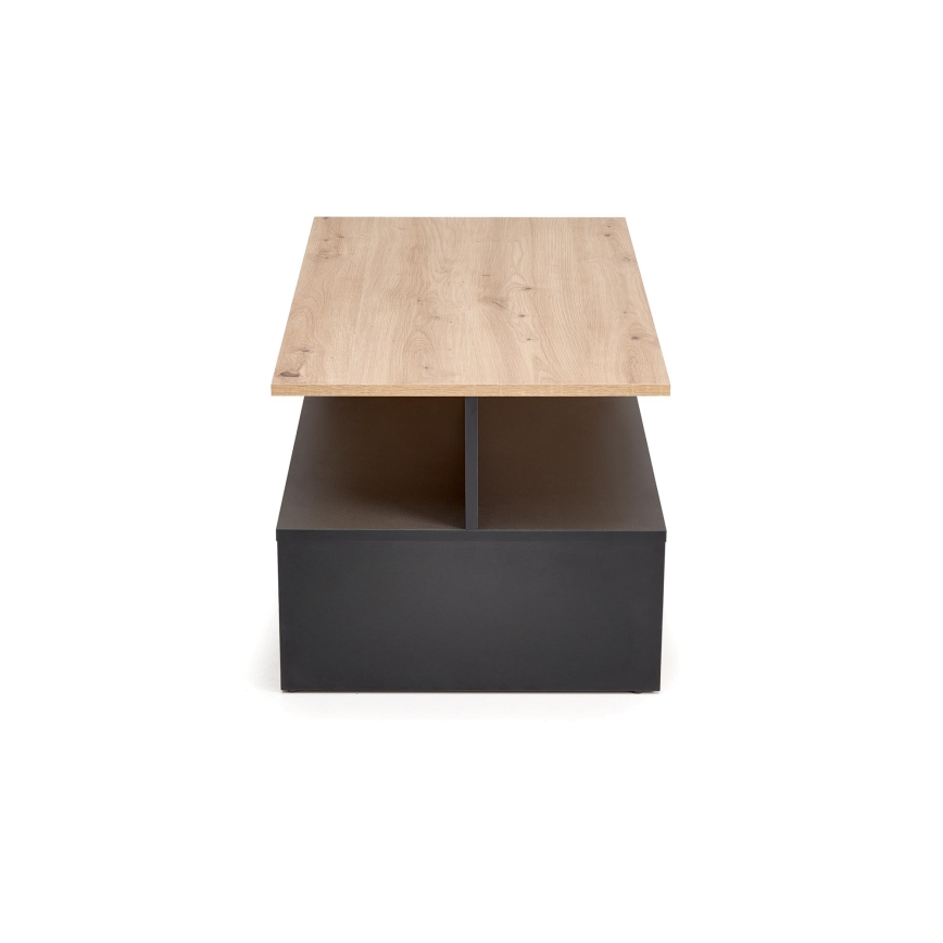 Tavolino da salotto NOTE 90x51 cm nero/rovere artisan