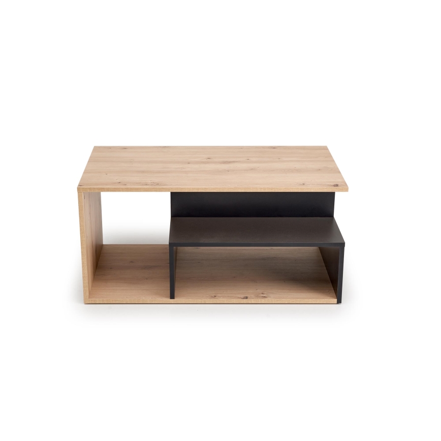 Tavolino da salotto NOTE 90x51 cm nero/rovere artisan