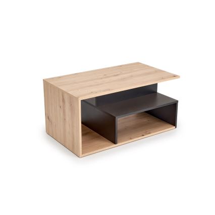 Tavolino da salotto NOTE 90x51 cm nero/rovere artisan