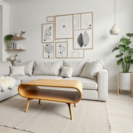 Tavolino da salotto NOVA 90x55 cm rovere
