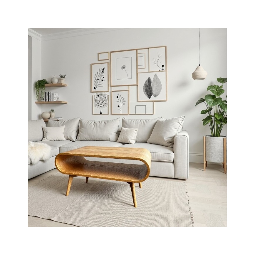 Tavolino da salotto NOVA 90x55 cm rovere