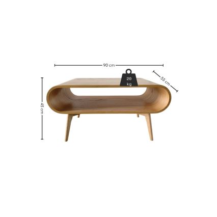 Tavolino da salotto NOVA 90x55 cm rovere