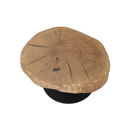 Tavolino da salotto ODIN Ø 75 cm rovere/nero