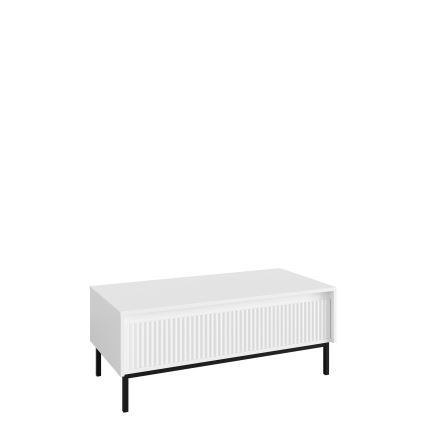 Tavolino da salotto OZMI 100x40 cm bianco
