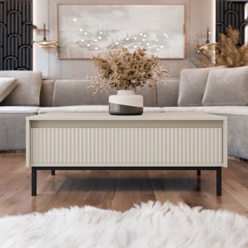 Tavolino da salotto OZMI 100x40 cm, colore cashmere