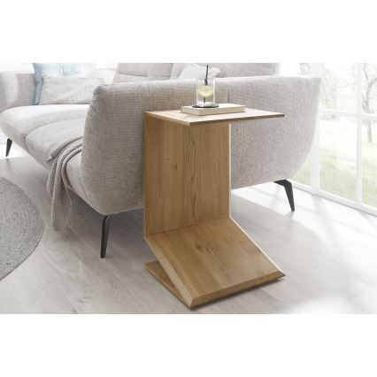 Tavolino da salotto PRISM 60x40 cm regolabile in verticale e in orizzontale, finitura rovere