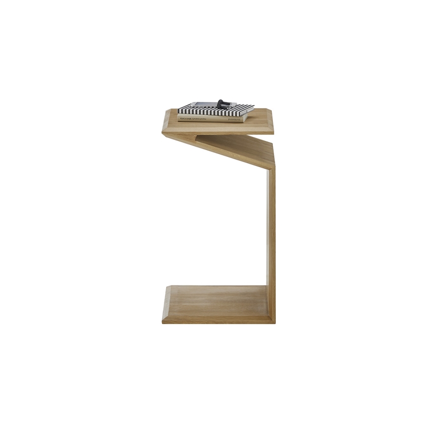 Tavolino da salotto PRISM 60x40 cm regolabile in verticale e in orizzontale, finitura rovere