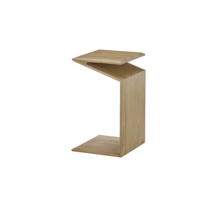 Tavolino da salotto PRISM 60x40 cm regolabile in verticale e in orizzontale, finitura rovere