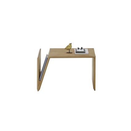 Tavolino da salotto PRISM 60x40 cm regolabile in verticale e in orizzontale, finitura rovere