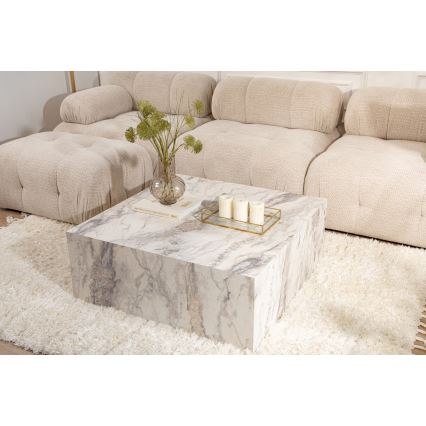 Tavolino da salotto PRIZMA 90x90 cm in marmo
