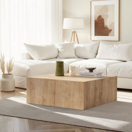 Tavolino da salotto PRIZMA 90x90 cm in rovere