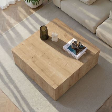 Tavolino da salotto PRIZMA 90x90 cm in rovere