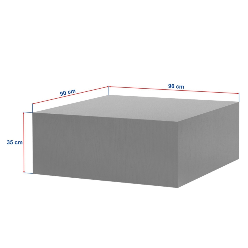 Tavolino da salotto PRIZMA 90x90 cm in rovere