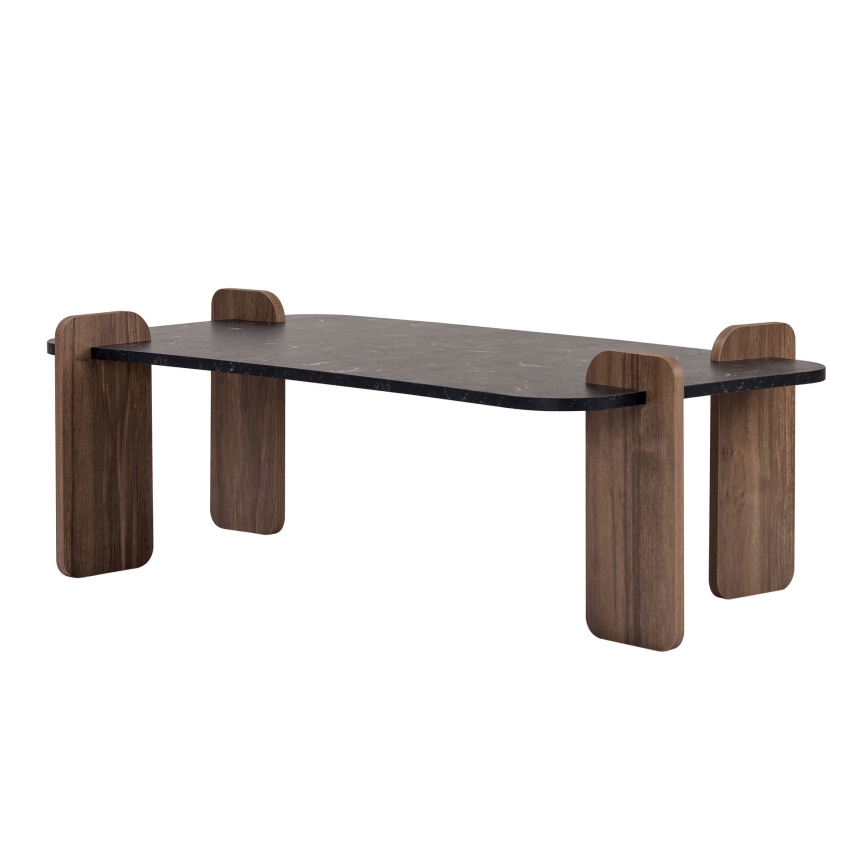 Tavolino da salotto PURO 120x60 cm noce/nero