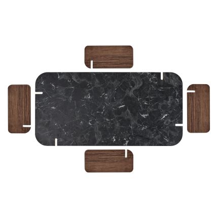 Tavolino da salotto PURO 120x60 cm noce/nero