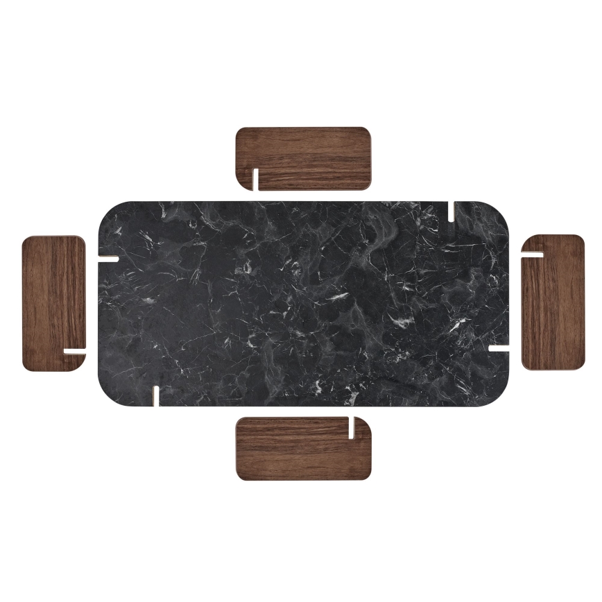 Tavolino da salotto PURO 120x60 cm noce/nero
