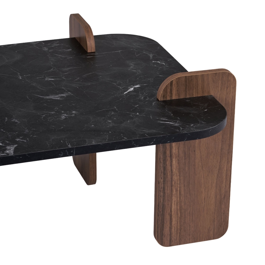 Tavolino da salotto PURO 120x60 cm noce/nero