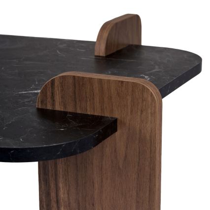 Tavolino da salotto PURO 120x60 cm noce/nero