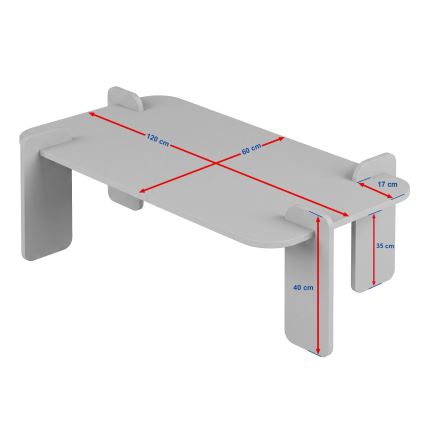 Tavolino da salotto PURO 120x60 cm noce/nero