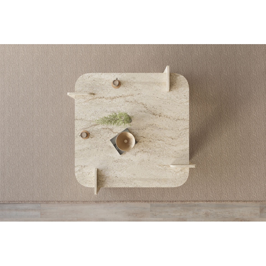 Tavolino da salotto PURO 90x90 cm, beige