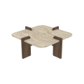 Tavolino da salotto PURO 90x90 cm beige/noce