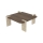 Tavolino da salotto PURO 90x90 cm noce/beige