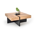 Tavolino da salotto RADIX 100 x 100 cm nero/marrone