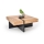 Tavolino da salotto RADIX 100 x 100 cm nero/marrone