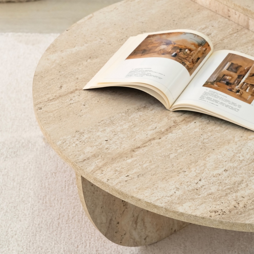 Tavolino da salotto REST, finitura effetto marmo beige