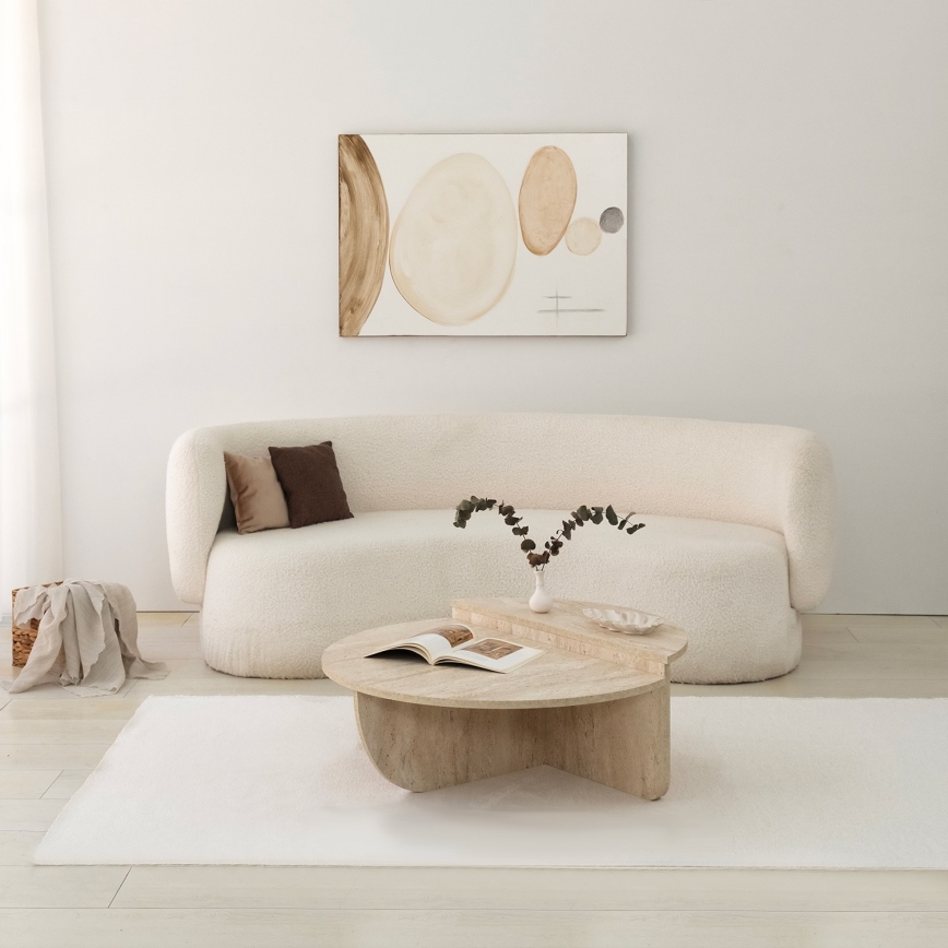 Tavolino da salotto REST, finitura effetto marmo beige