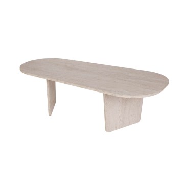 Tavolino da salotto ROND 130x65 cm beige