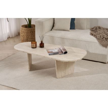 Tavolino da salotto ROND 130x65 cm beige