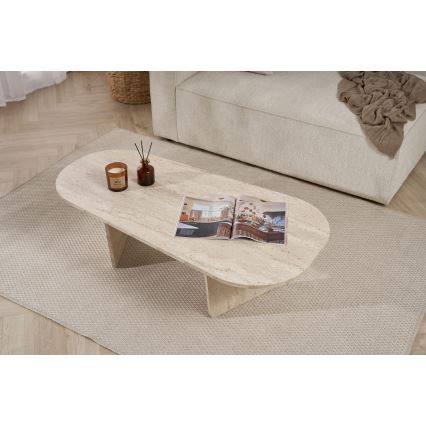 Tavolino da salotto ROND 130x65 cm beige