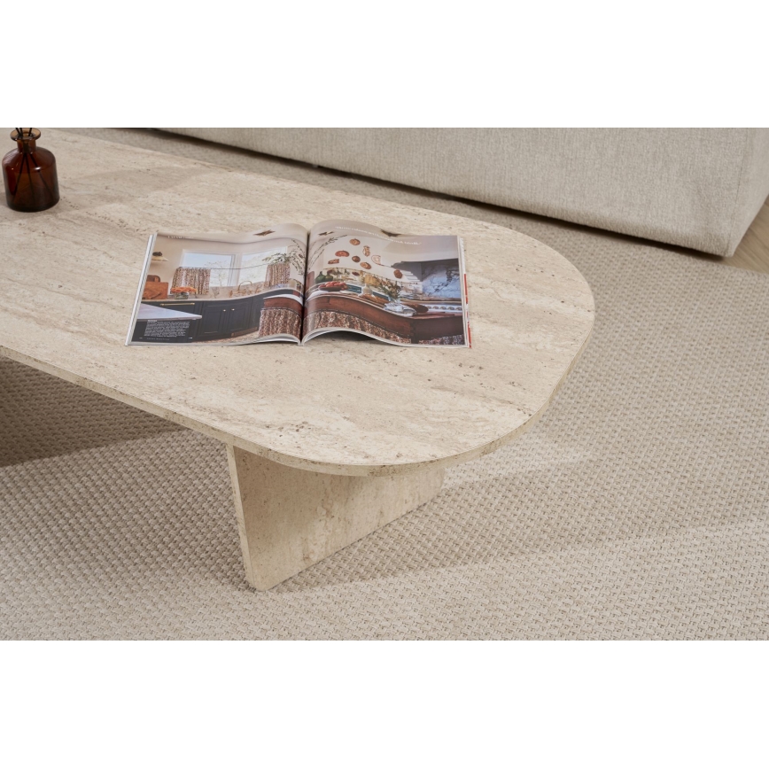 Tavolino da salotto ROND 130x65 cm beige