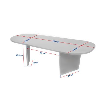 Tavolino da salotto ROND 130x65 cm beige