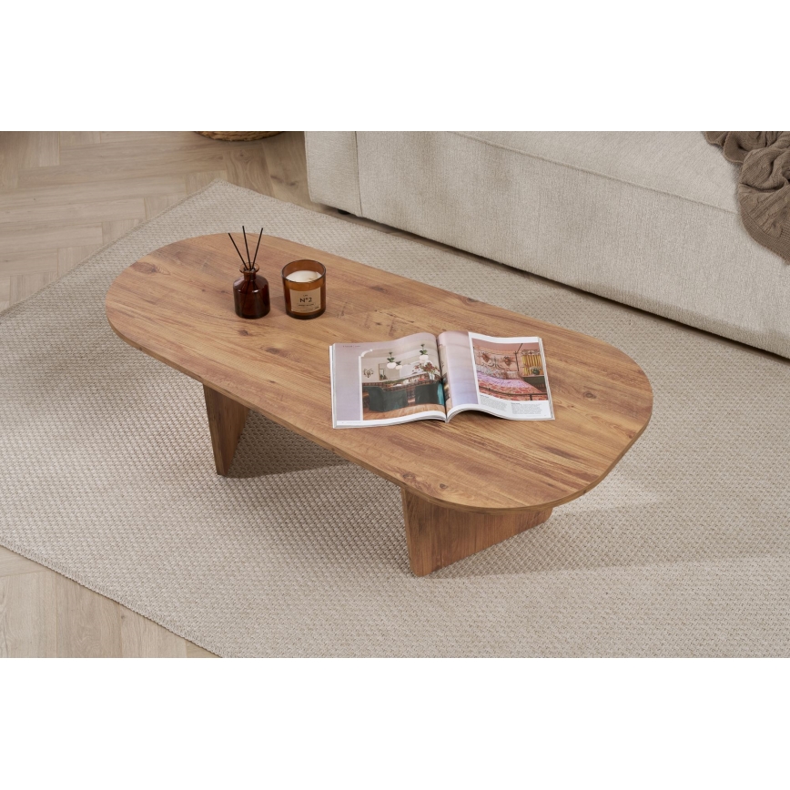 Tavolino da salotto ROND 130x65 cm in pino