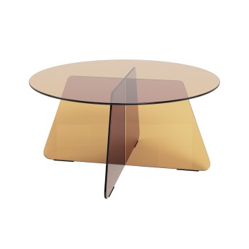 Tavolino da salotto SANOS 80 cm, marrone fumé