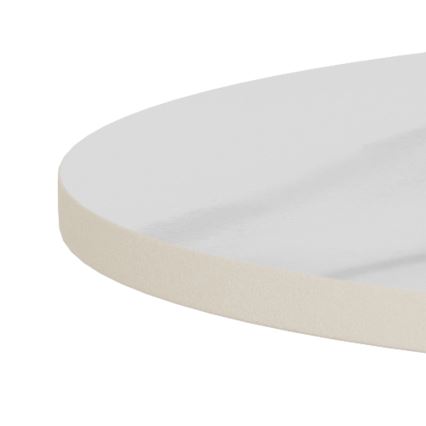 Tavolino da salotto SANTORINI Ø 45 cm, bianco/nero, piano in ceramica