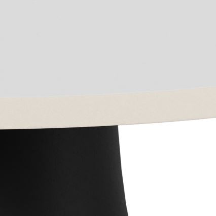 Tavolino da salotto SANTORINI Ø 45 cm, bianco/nero, piano in ceramica