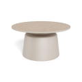 Tavolino da salotto SANTORINI Ø 70 cm beige/grigio/ceramica