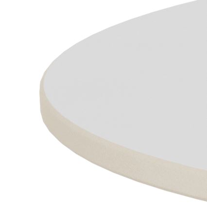 Tavolino da salotto SANTORINI Ø 70 cm bianco/nero, piano in ceramica