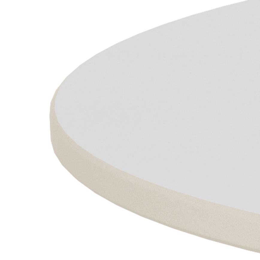Tavolino da salotto SANTORINI Ø 70 cm bianco/nero, piano in ceramica