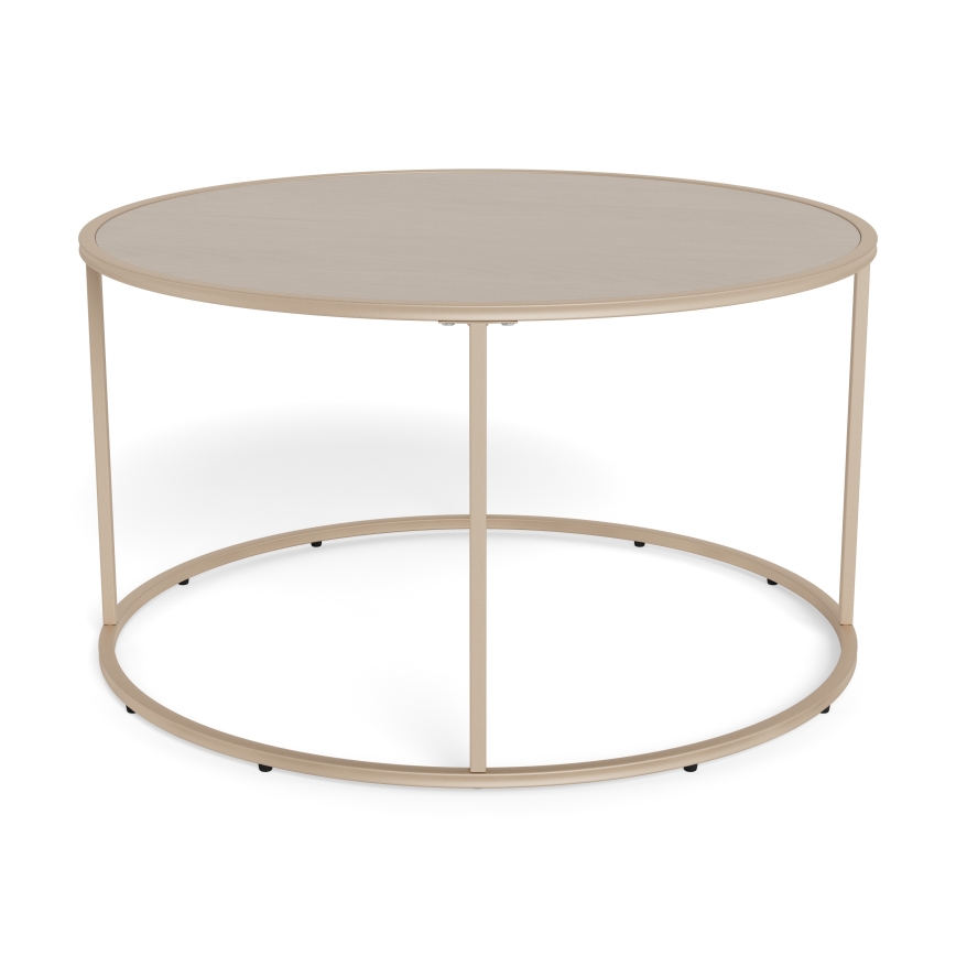 Tavolino da salotto SARON, diametro 80 cm, grigio