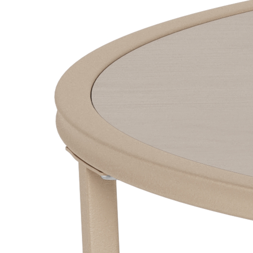 Tavolino da salotto SARON, diametro 80 cm, grigio