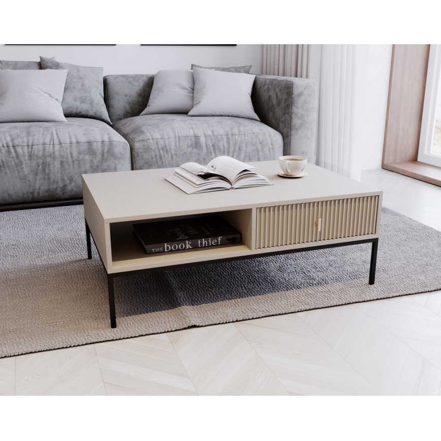 Tavolino da salotto SUE beige/cachemire